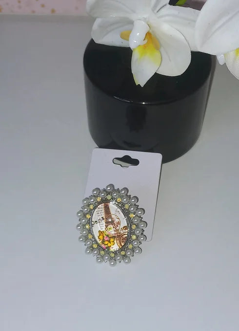 Bague élastique tour Eifel (Fantaisie) B1025