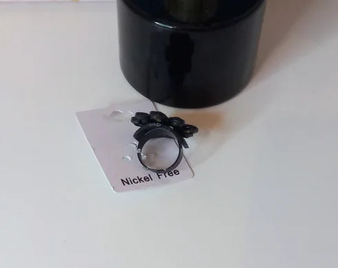 Bague fleur réglable marron (Fantaisie) B1024