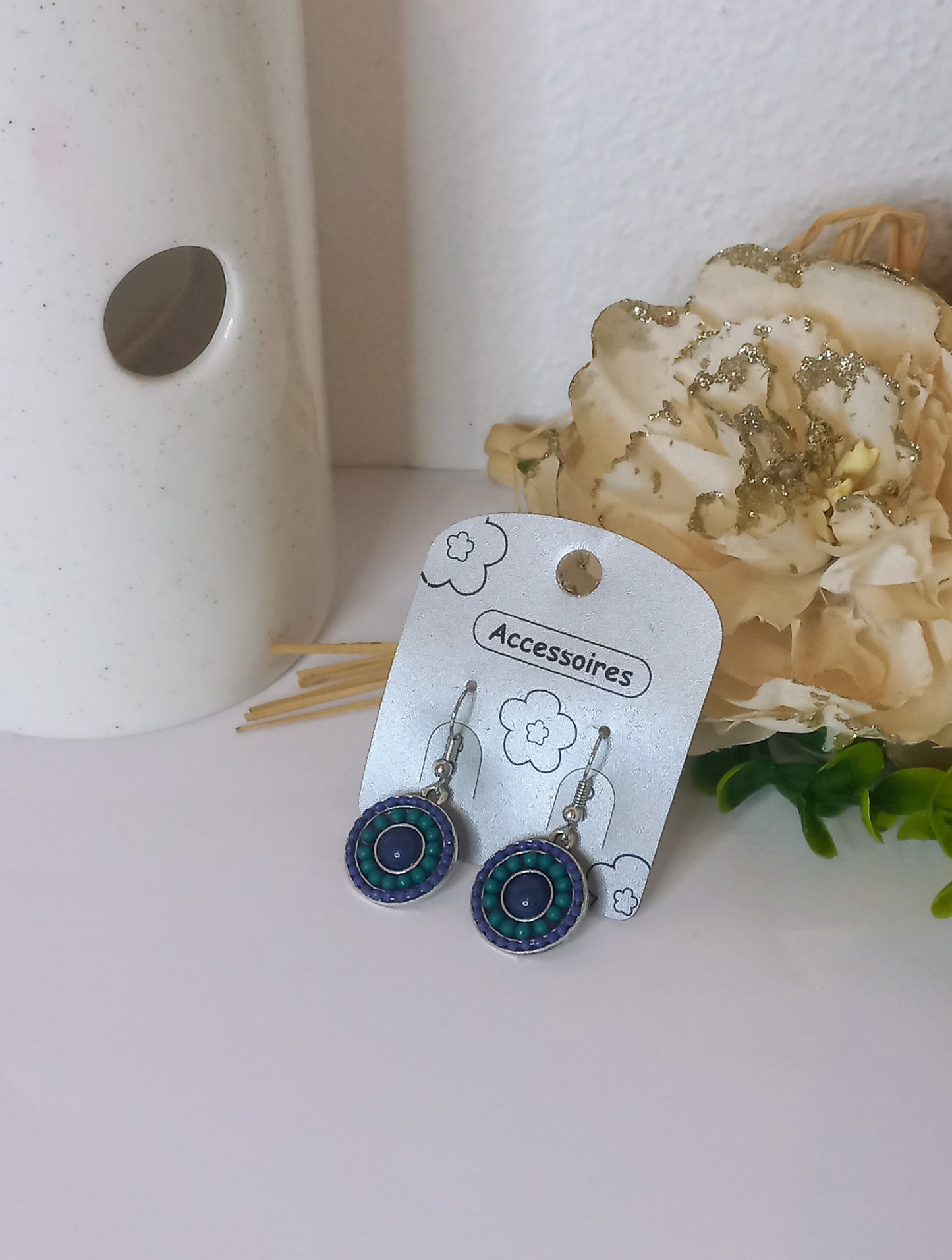 Boucle d'oreille rond (Fantaisie) BO19324