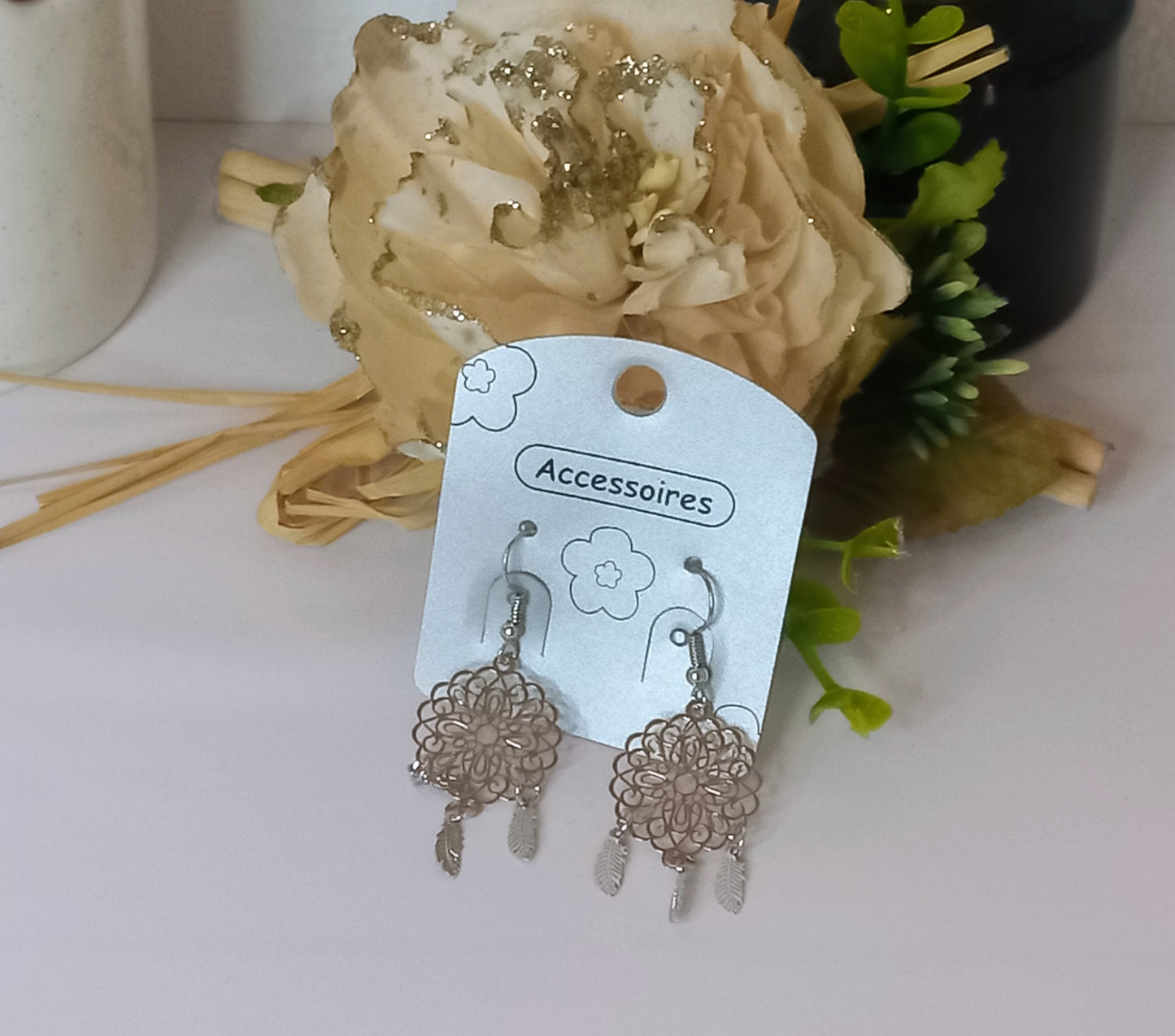 Boucle d'oreille attrape rêve (Fantaisie) BO18424