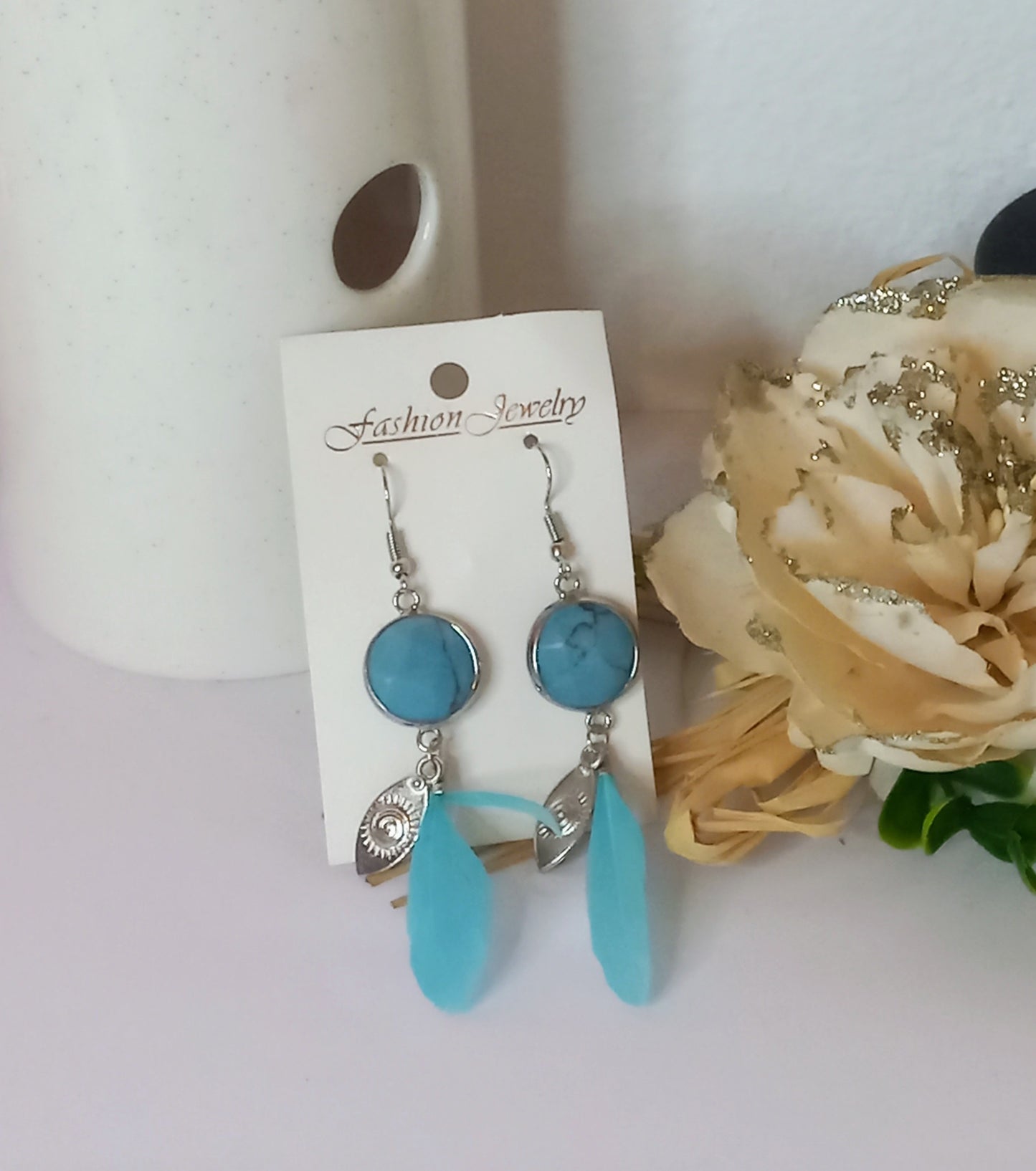 Boucle D'oreille plume (Fantaisie) BO20024