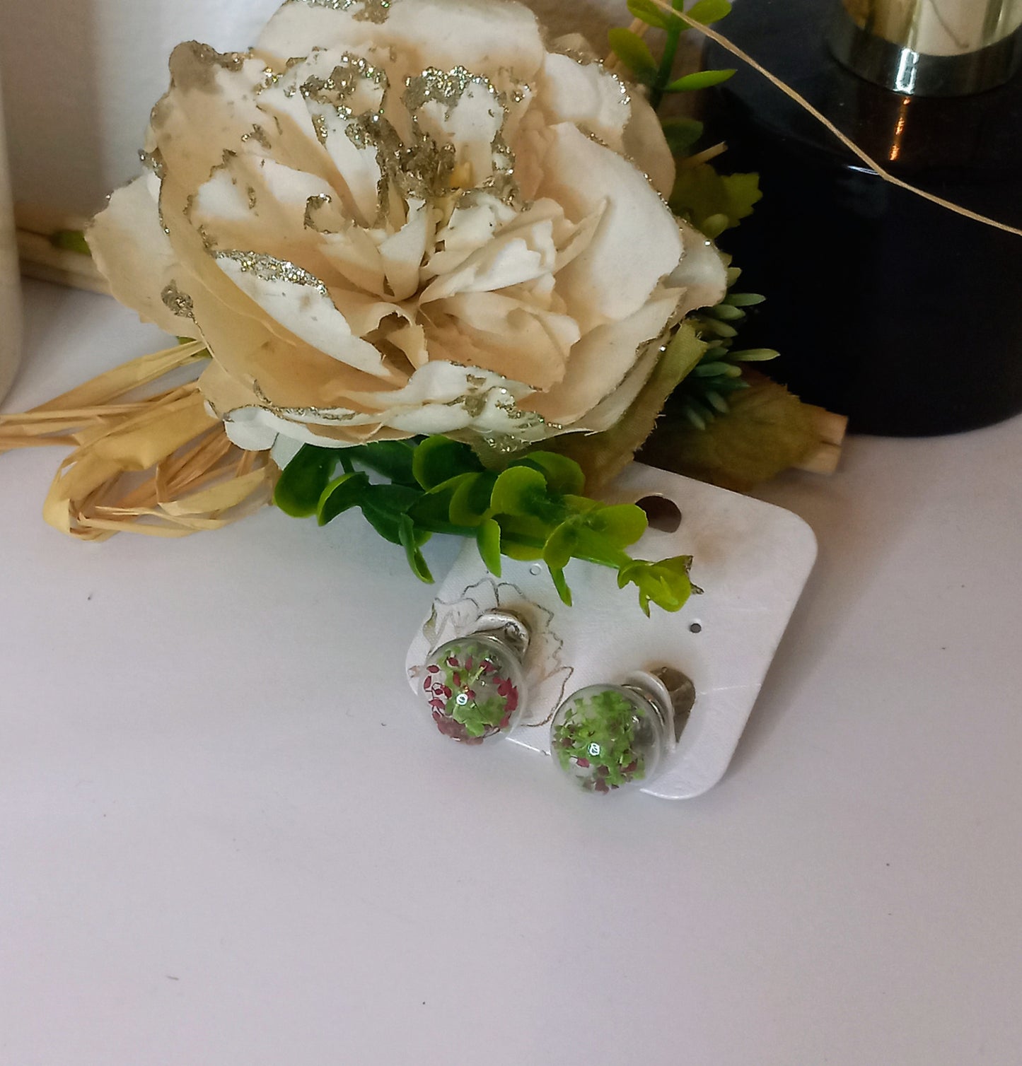 Boucle d'oreille boule (Fantaisie) BO21824