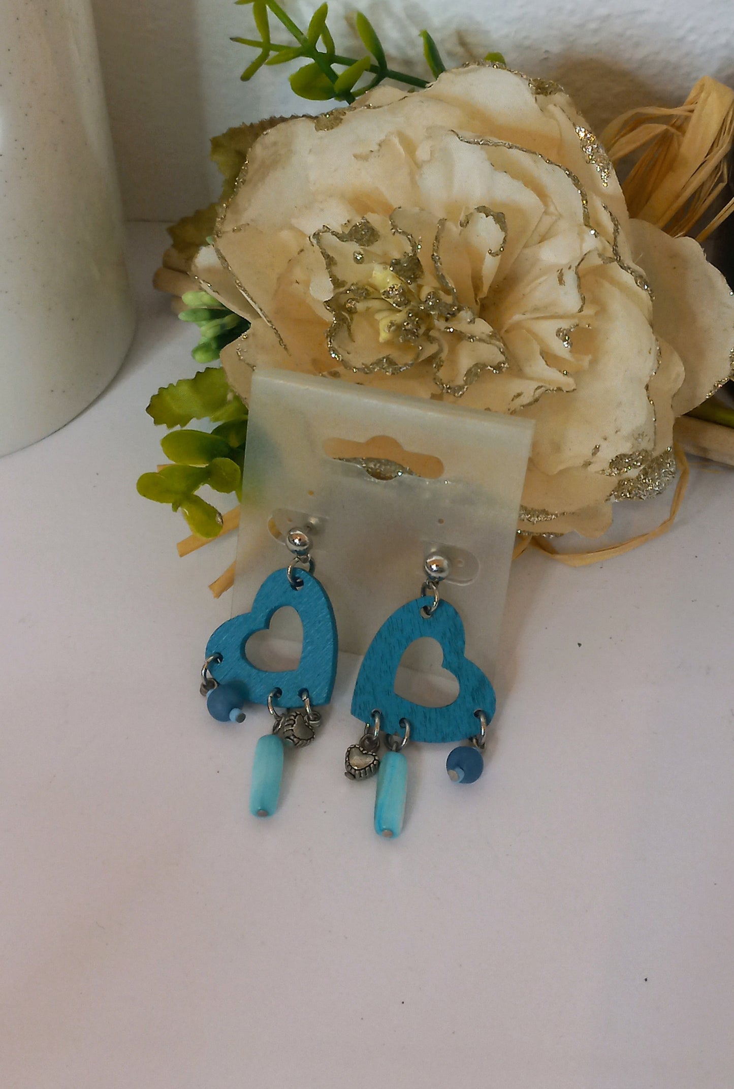 Boucle d'oreille cœur 💖 (Fantaisie) BO21924