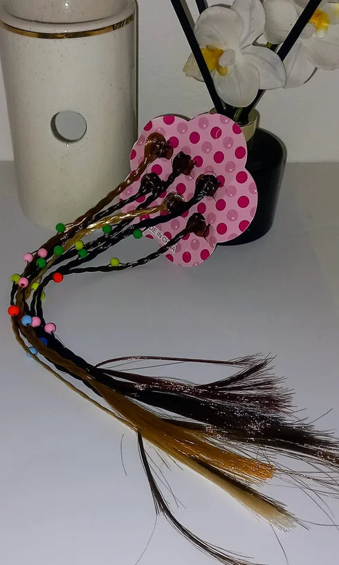 Pince tresse marron (P1024)