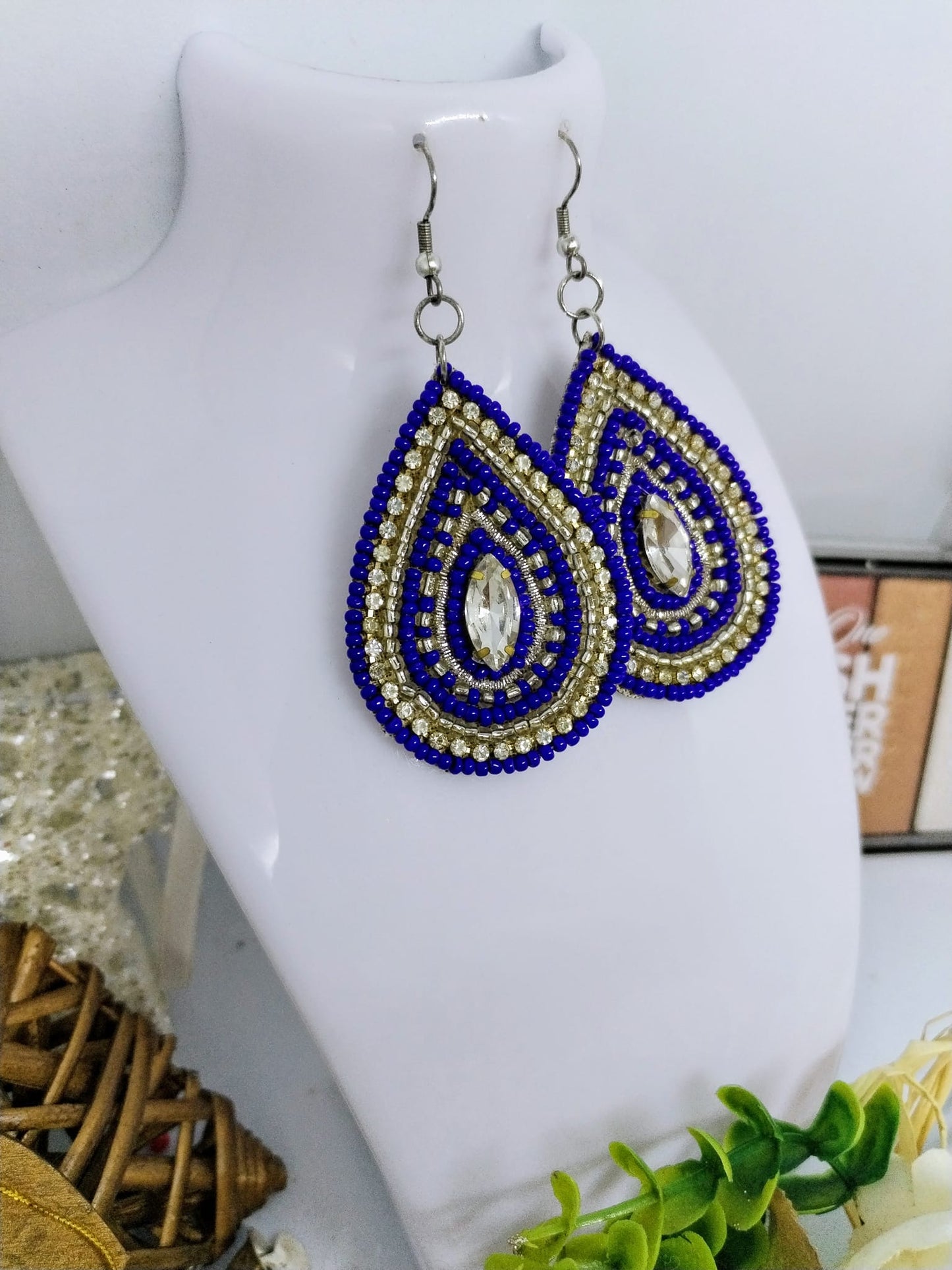 Boucle d'oreille Bleu (Fantaisie) BO1025