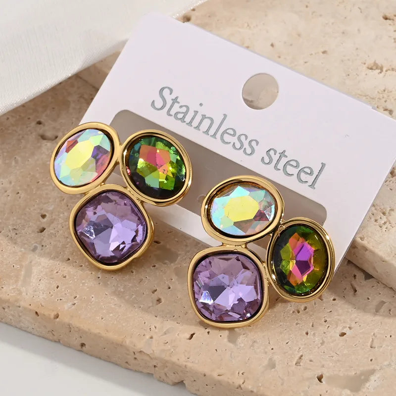 Boucle d'oreille diamant (Acier)