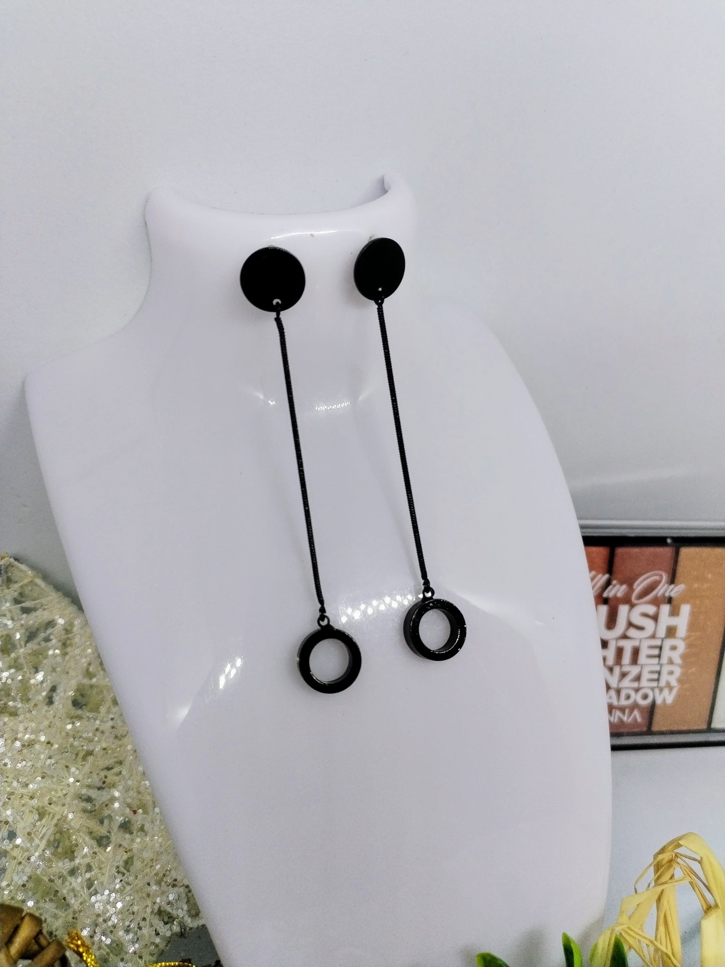 Boucle d'oreille noir (Fantaisie) BO21524