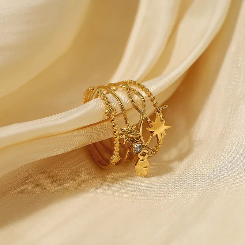 Bague Pampille or (Acier)
