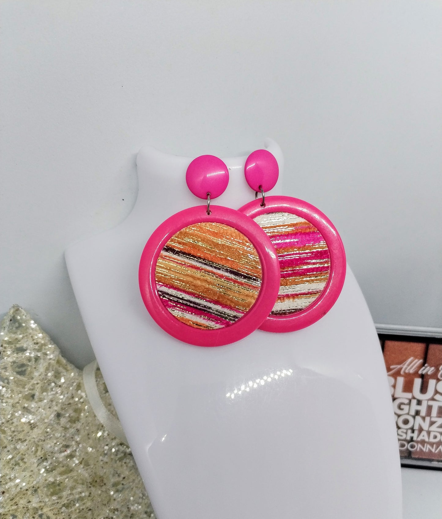 Boucle d'oreille rose (Fantaisie) BO15524