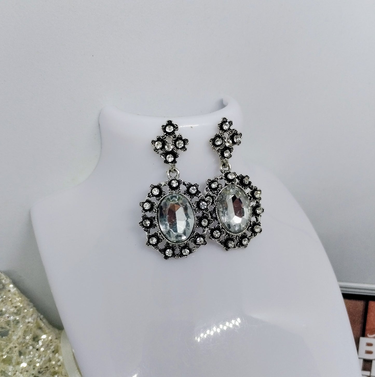 Boucle d'oreille noir (Fantaisie) BO20524