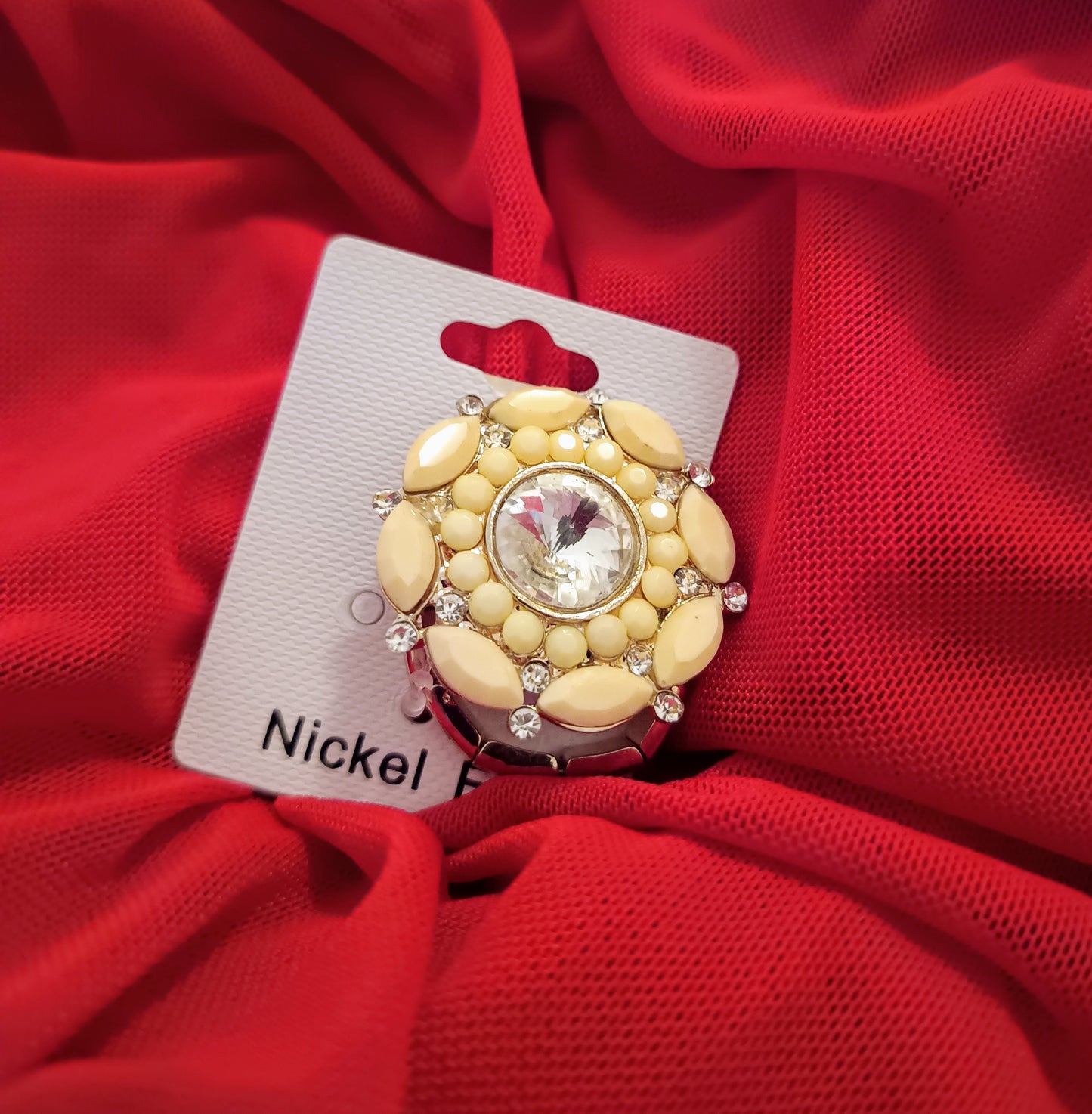 Bague élastique blanche (Fantaisie) B1525