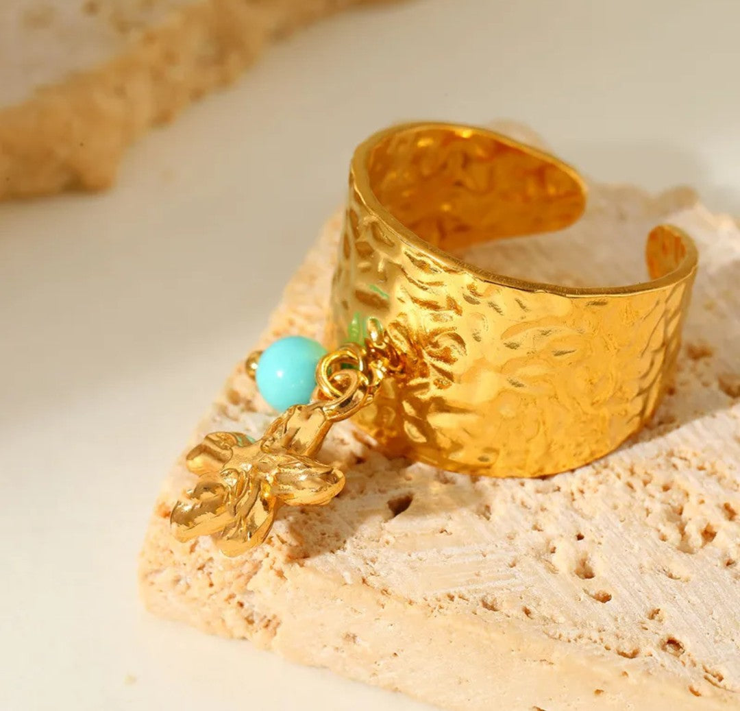 Bague “Calypso” – Collection Océan Doré