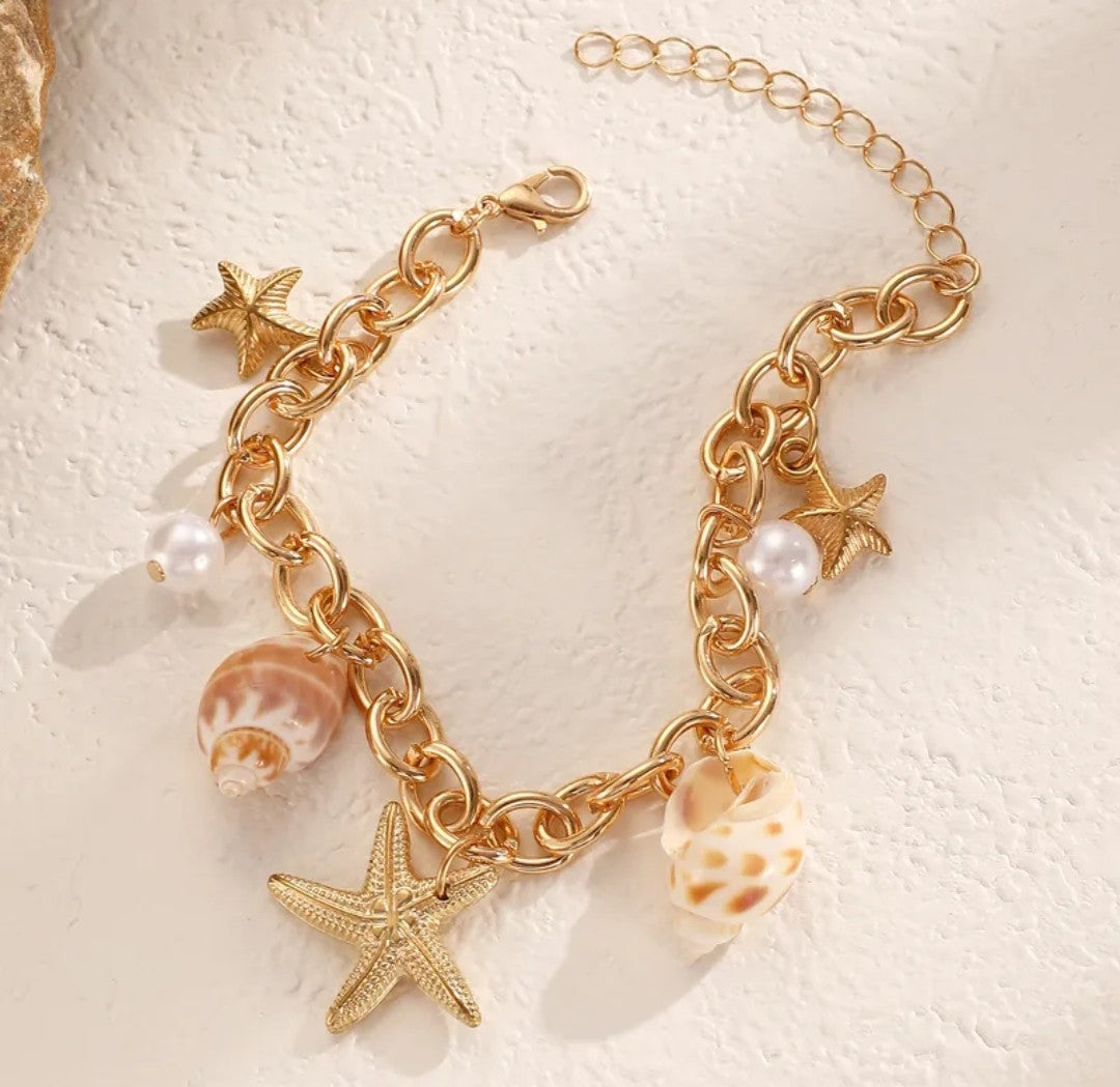 Bracelet or coquillages (fantaisie)