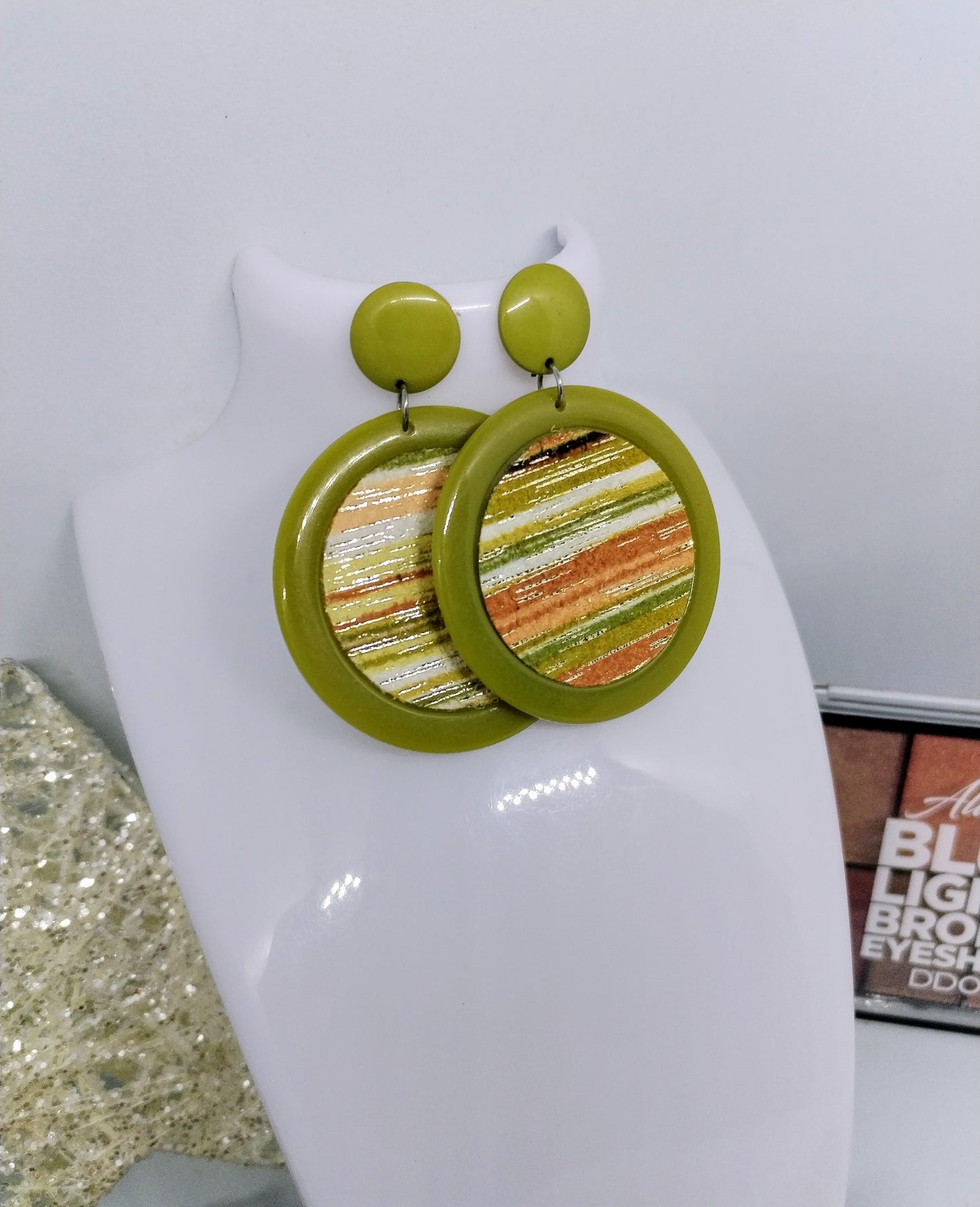 Boucle d'oreille verte (Fantaisie) BO15524