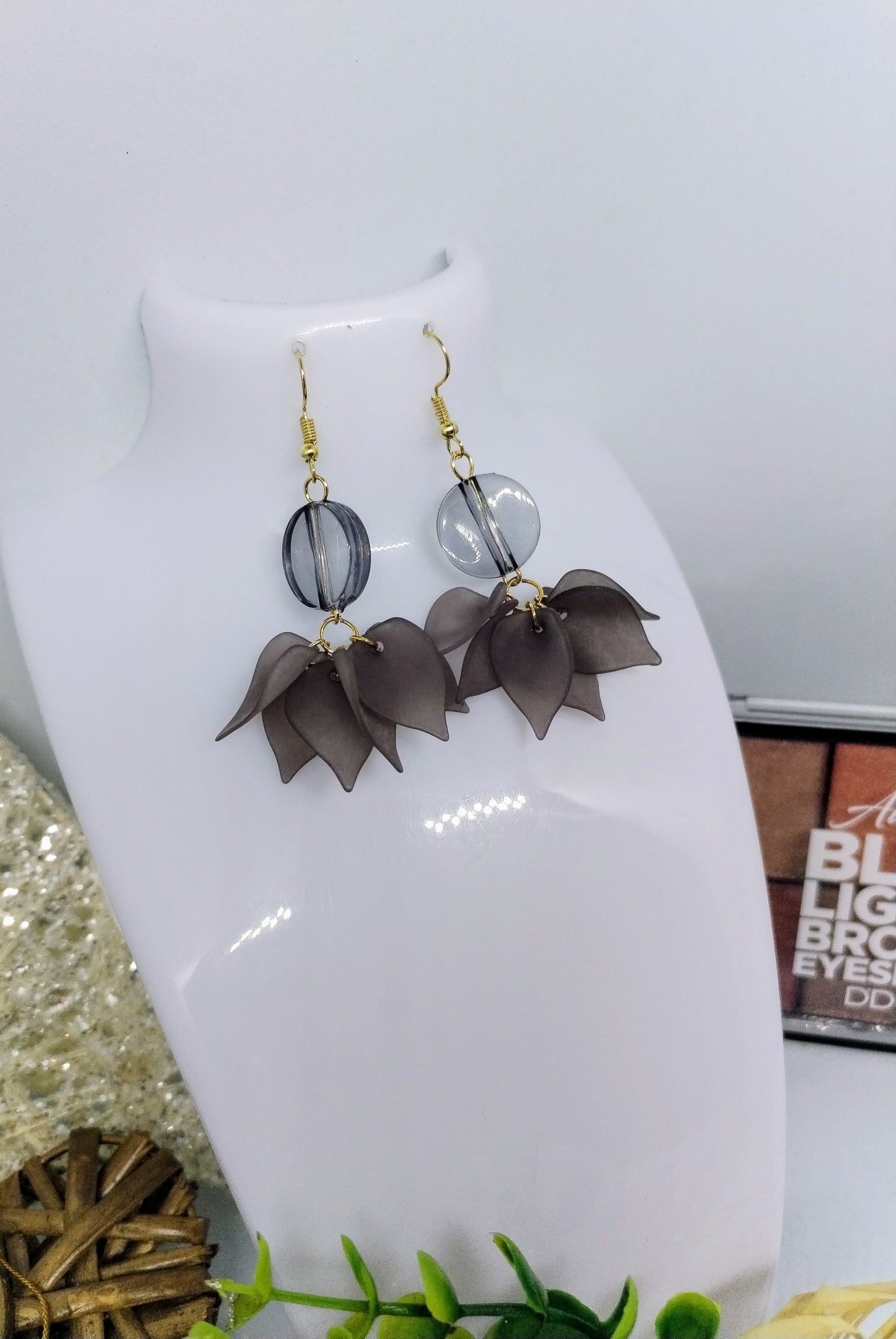 Boucle d'oreille noir (Fantaisie) BO15624