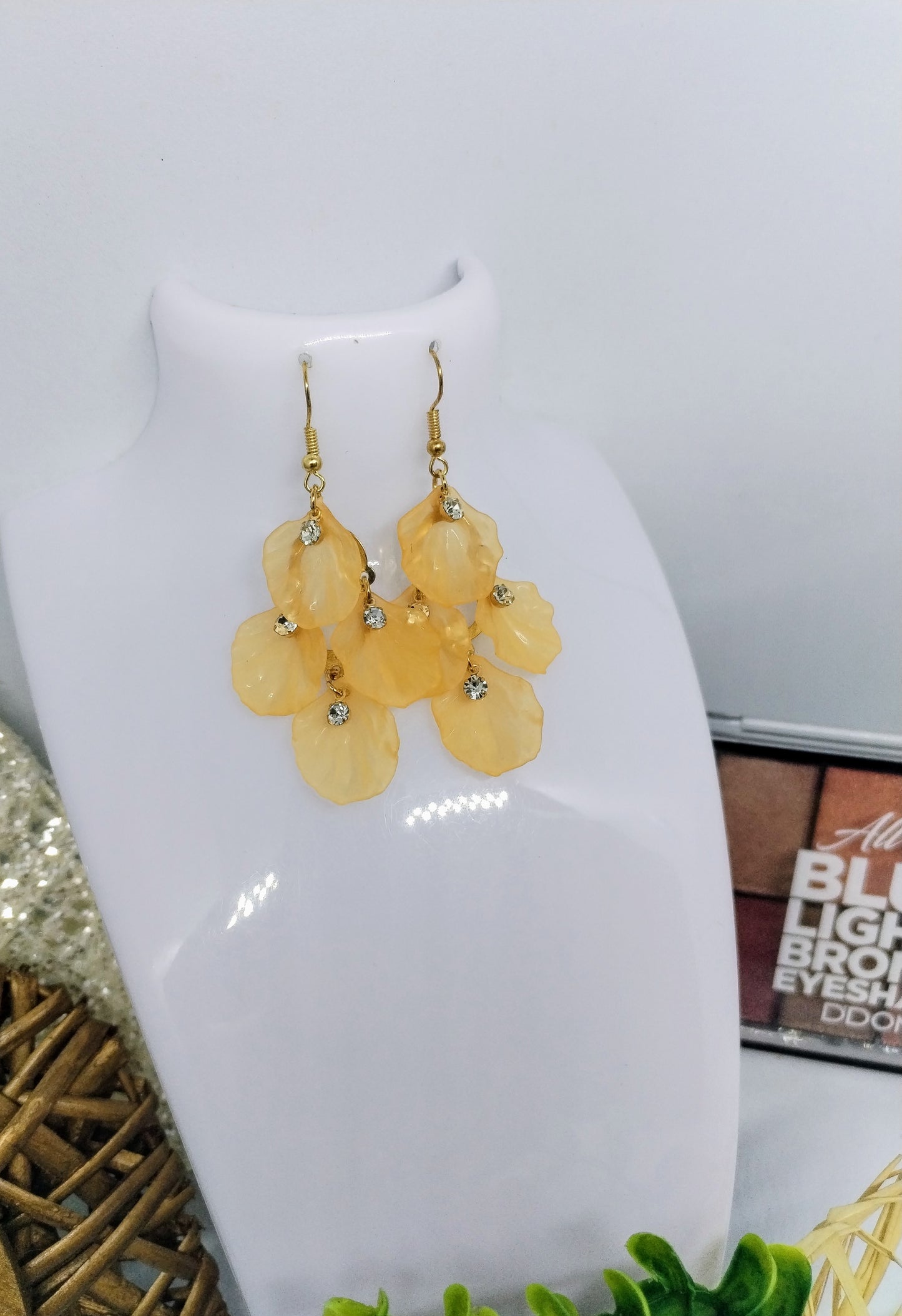 Boucle d'oreille jaune (fantaisie) BO14724