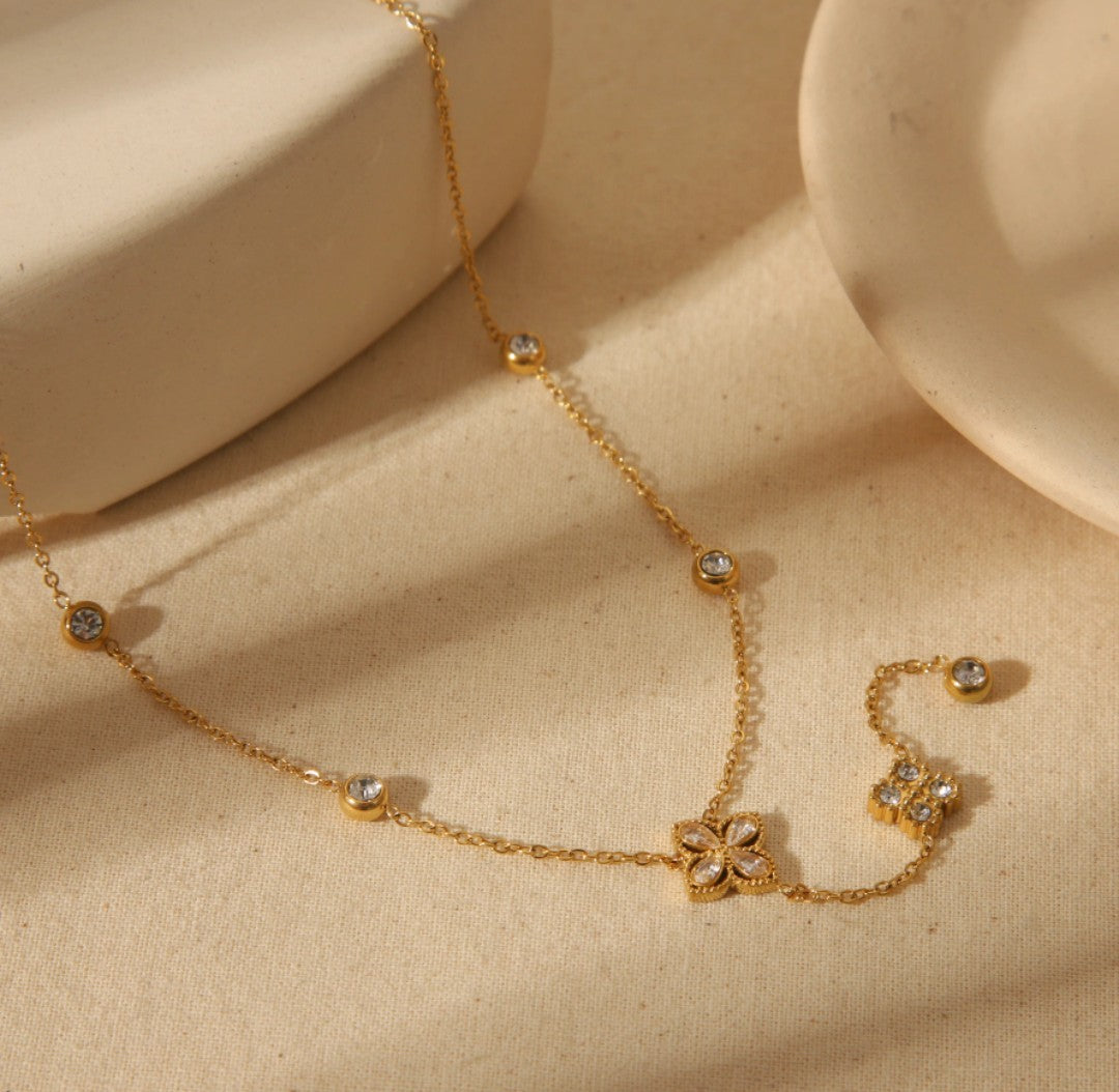 Collier or et strass Inspi (Acier)