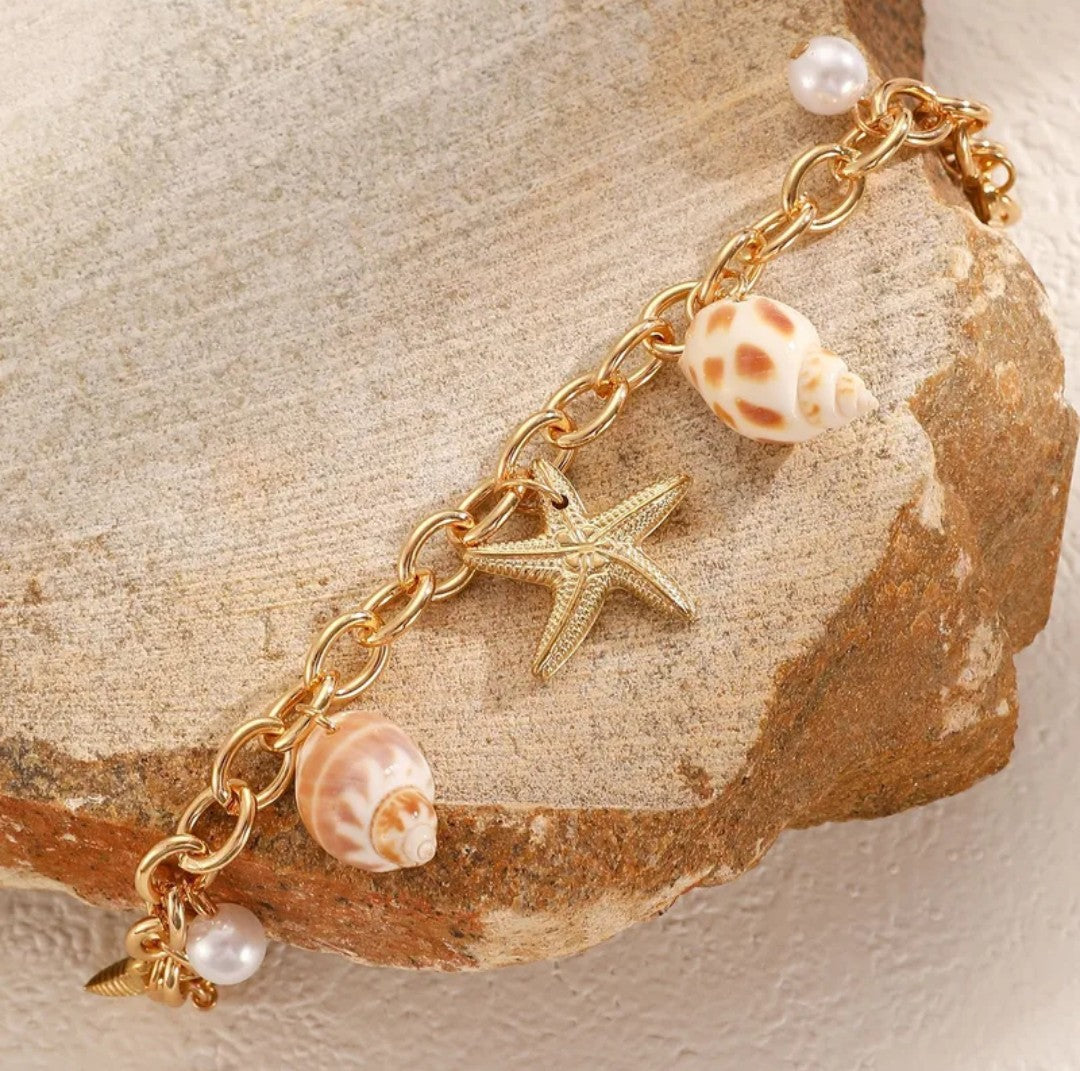 Bracelet or coquillages (fantaisie)