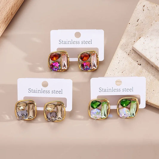 Boucle d'oreille Diamant (Acier)