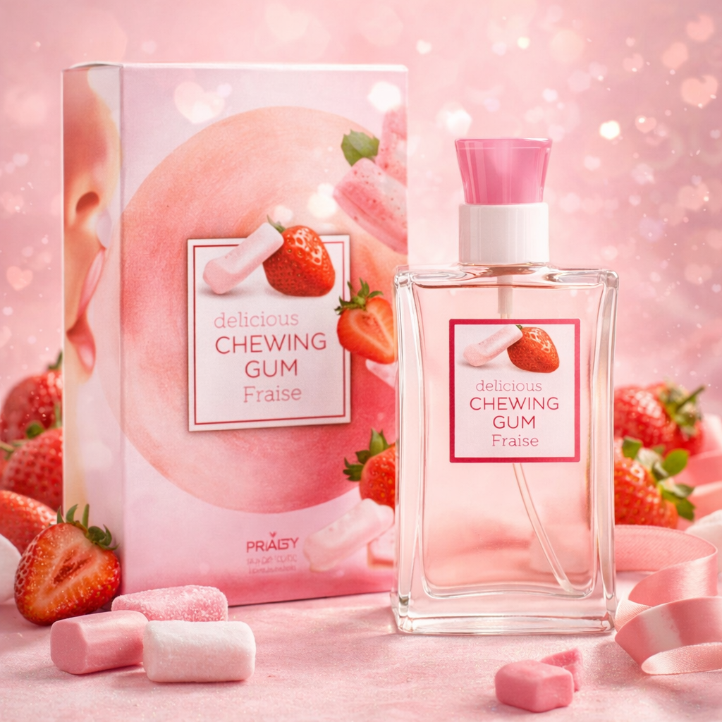 Eau de toilette Femme Fraise chewing-gum 100ML - Parfum gourmand ultra Féminin