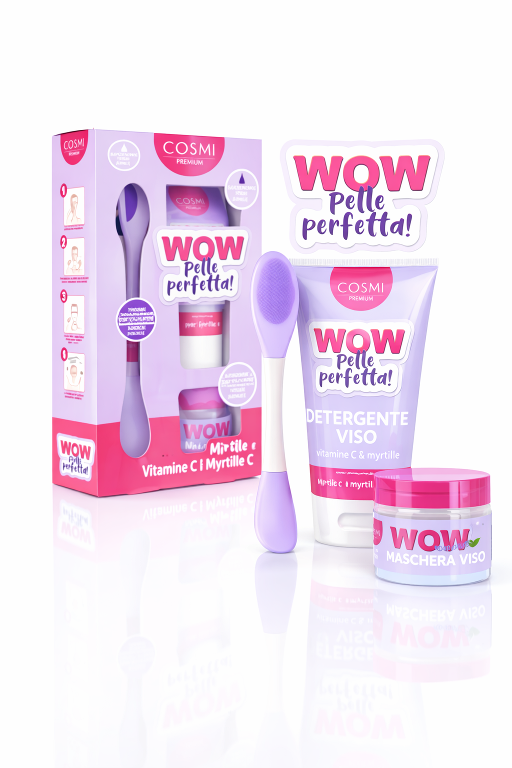 Coffret 3 Pièces Skin Care vitamine C & Myrtille - Routine éclat Complète