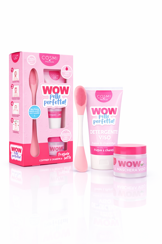 Coffret 3 Pièces Skin Care Fraise Chantilly - Soin Visage Complet COSMI