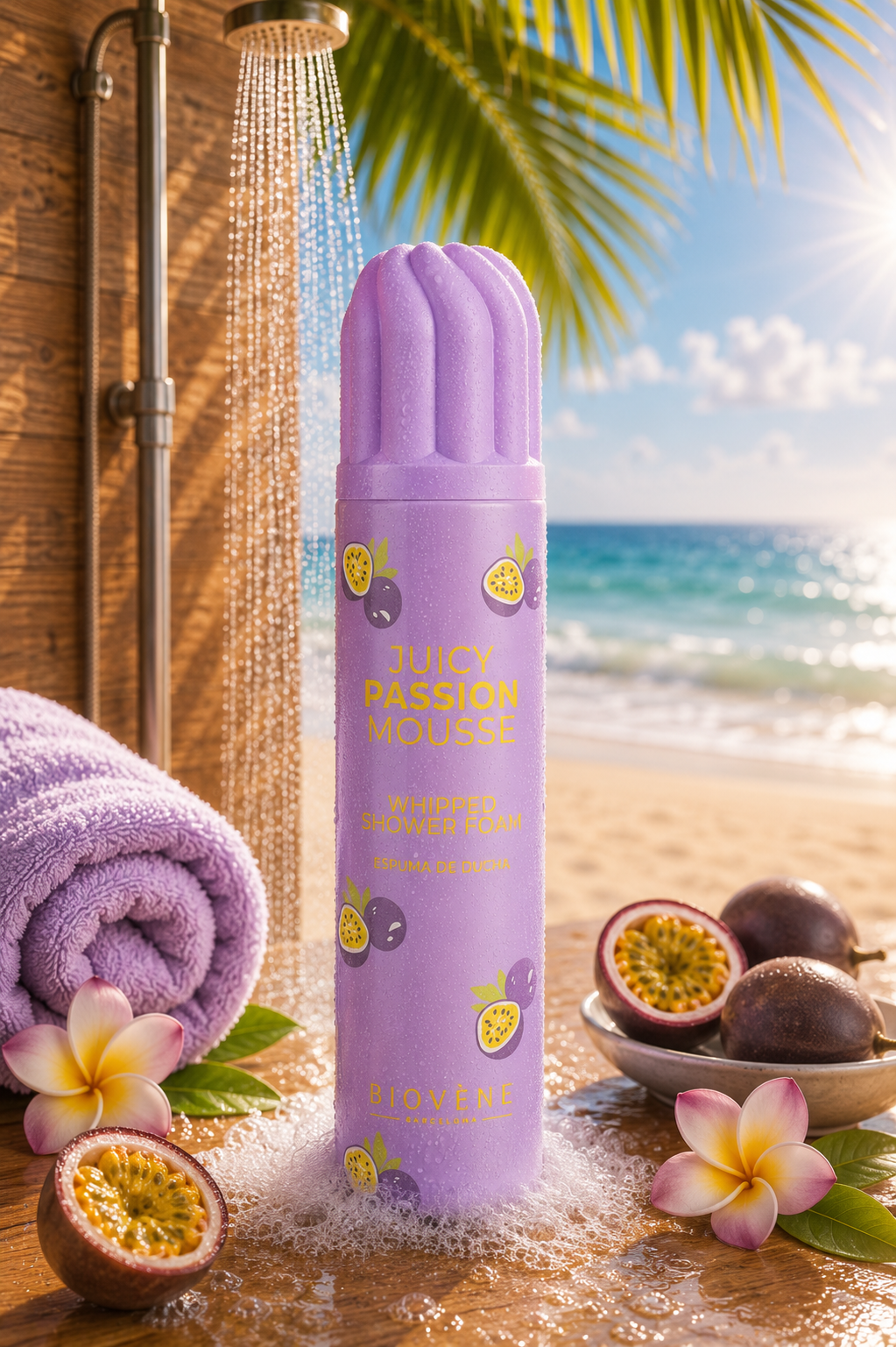 Mousse de Douche Fouettée Juicy Passion – Fruit de la Passion – Biovène Barcelona – 250 ml