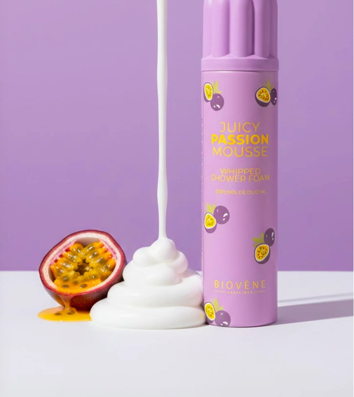 Mousse de Douche Fouettée Juicy Passion – Fruit de la Passion – Biovène Barcelona – 250 ml