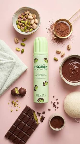 Mousse de Douche Fouettée Pistache & Cacao – Dubai Style – Biovène Barcelona – 250 ml