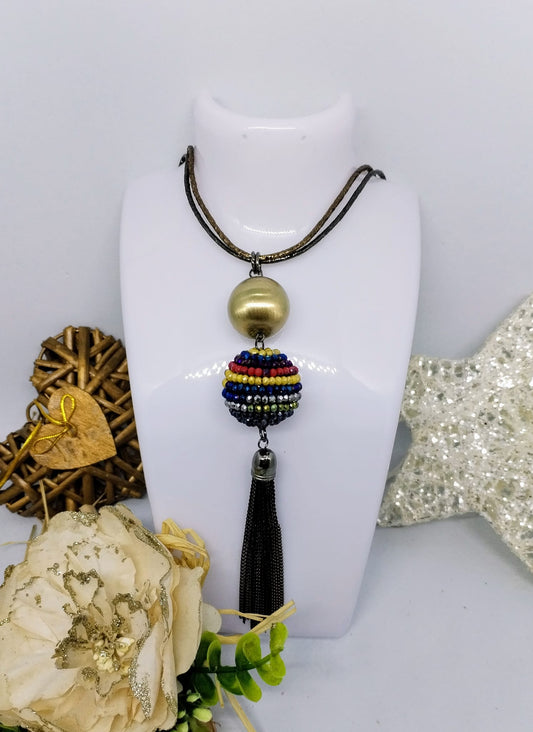 Sautoir noir (Fantaisie) C3225