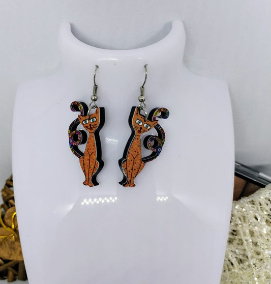 Boucle d'oreille cat (Fantaisie) BO13524