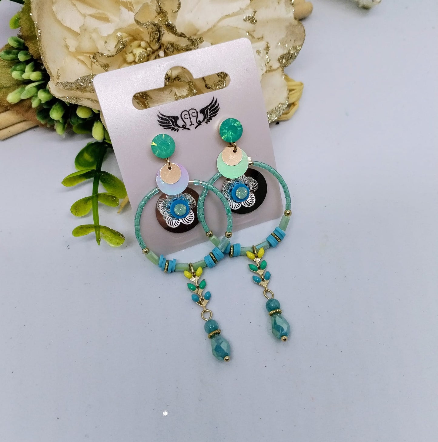 Boucle d'oreille bleu (Fantaisie) BO10724