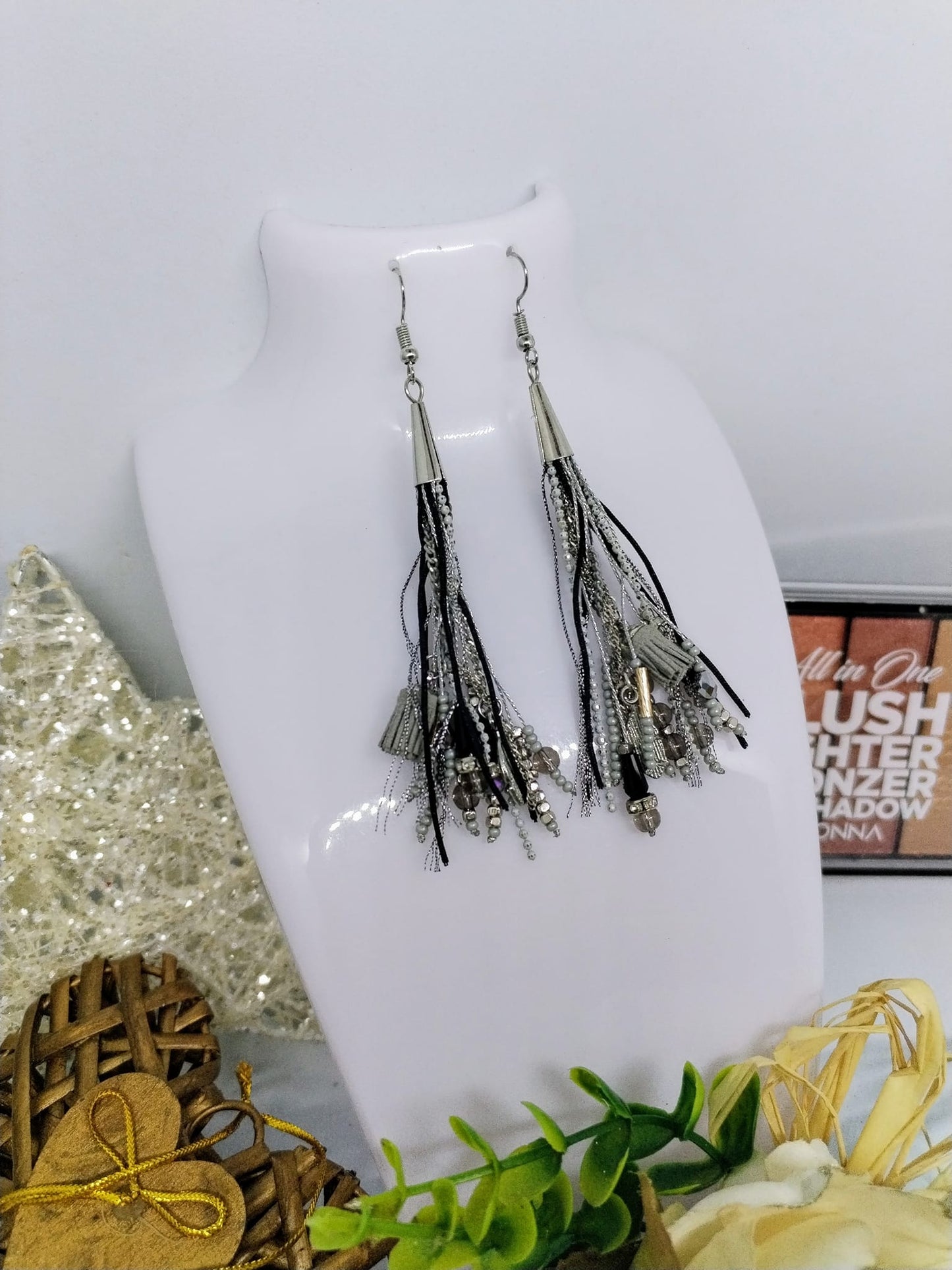 Boucle d'oreille noir (Fantaisie) BO1125