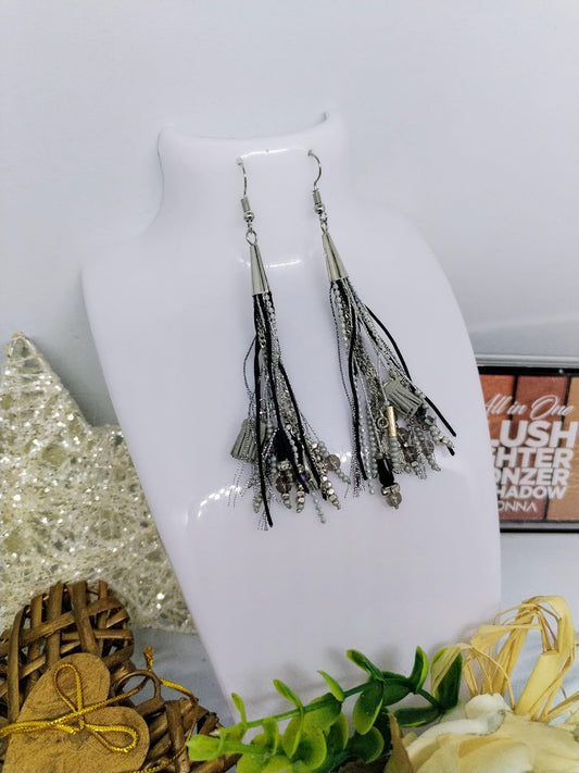 Boucle d'oreille noir (Fantaisie) BO1125