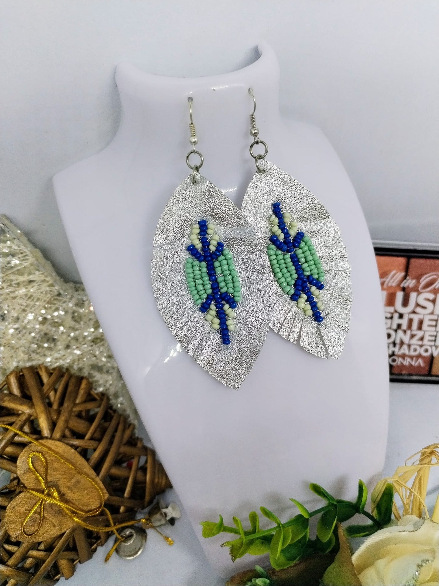 Boucle d'oreille feuille (Fantaisie) BO2425