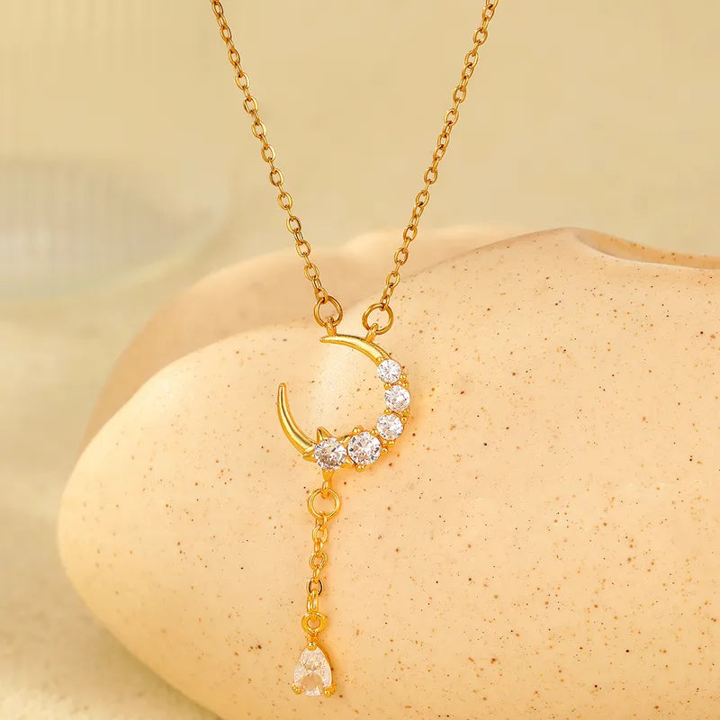 Collier pierre or (Acier)