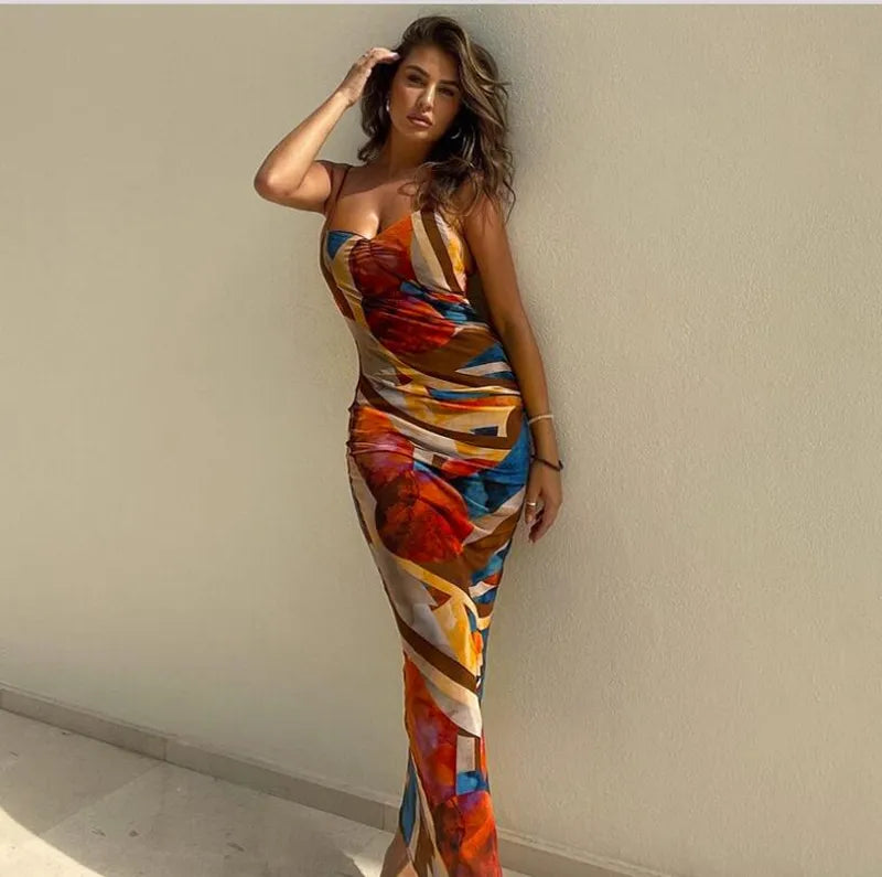 Longue robe Multicolore – ED Shopping
