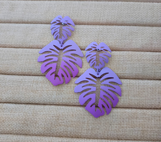 Boucle d'oreille violette (Fantaisie)