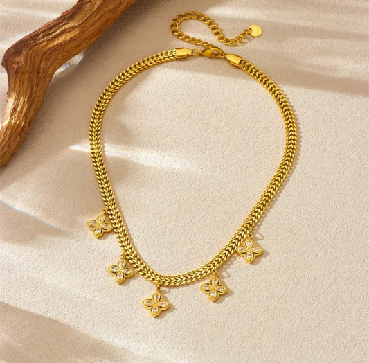 Collier or inspiration de grande marque (Acier)