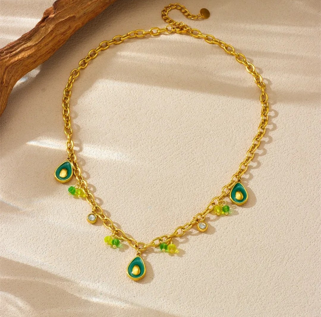 Collier or pampille Avocat (Acier)