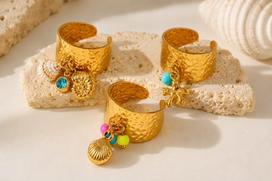Bague “Calypso” – Collection Océan Doré