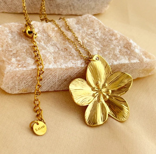 Collier or fleur (Acier)