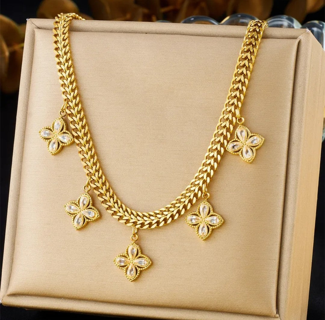 Collier or inspiration de grande marque (Acier)