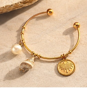 ✨ Bracelet Oceania – Bracelet Jonc Marin Doré en Acier Inoxydable 304 ✨