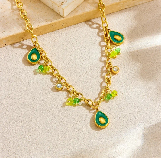 Collier or pampille Avocat (Acier)