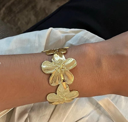 Bracelet or fleur (Acier)