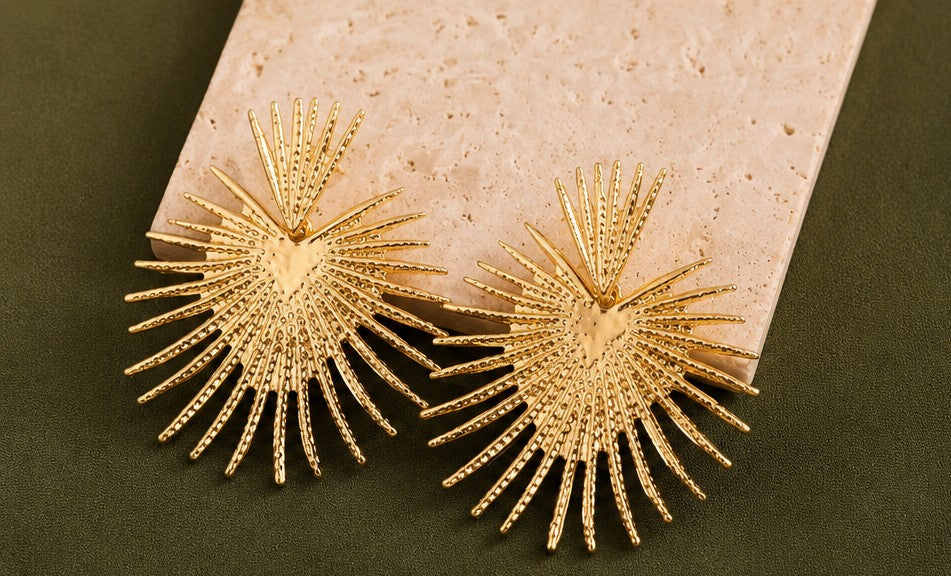 Boucles “Aurélia” – Soleil Doré Élégant
