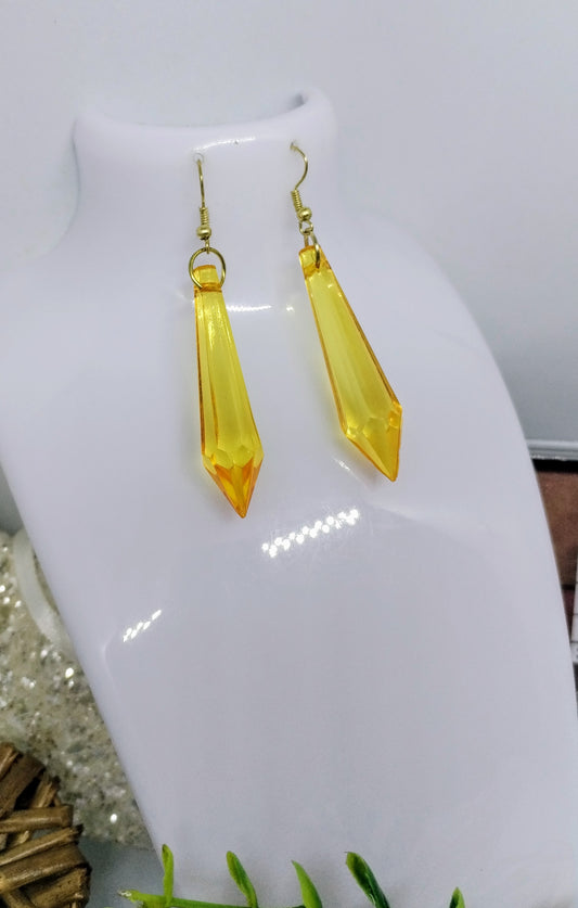 Boucle d'oreille diamant jaune (Fantaisie) BO15724