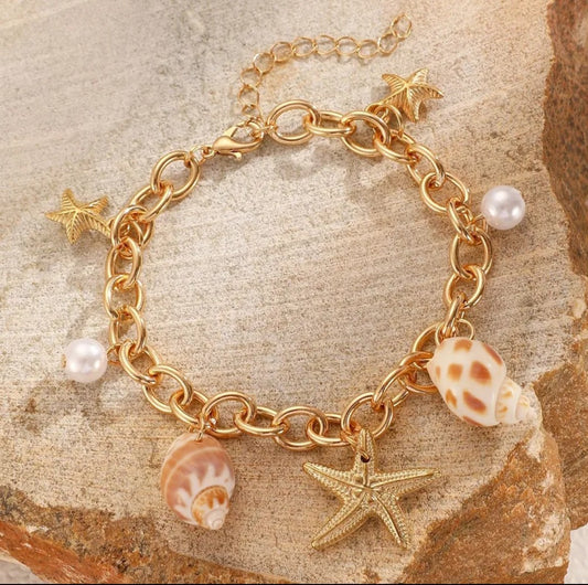 Bracelet or coquillages (fantaisie)