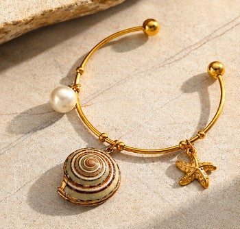 ✨ Bracelet Oceania – Bracelet Jonc Marin Doré en Acier Inoxydable 304 ✨